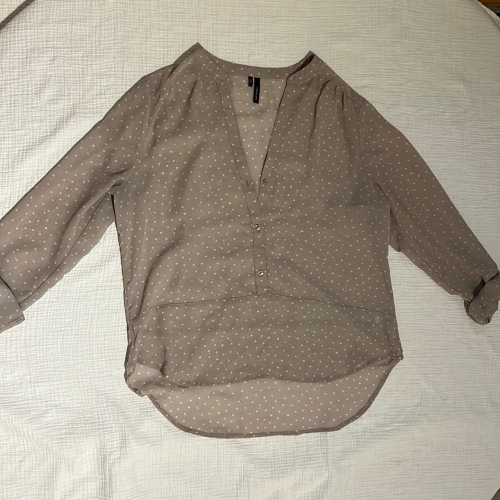 Maurices-Taupe Button-Up